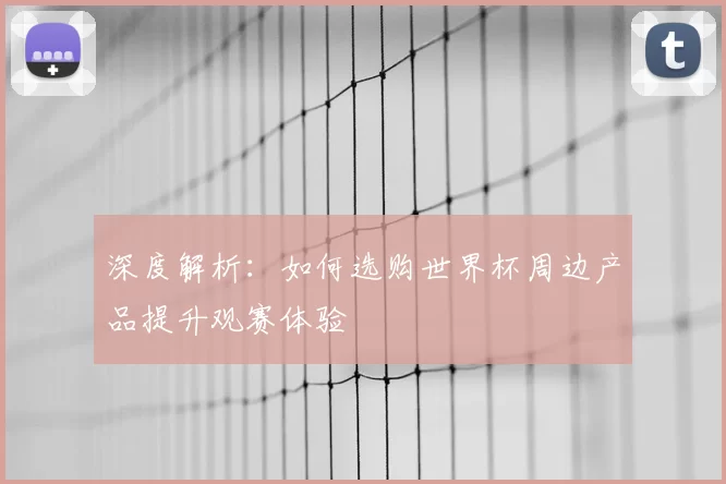 深度解析：如何选购世界杯周边产品提升观赛体验